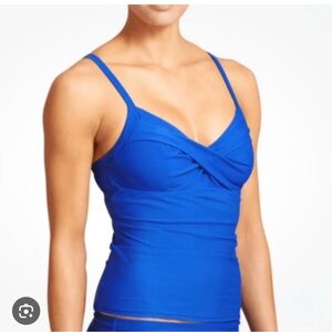 Athleta Twister Tankini 32 D/DD Caspian Blue Underwire